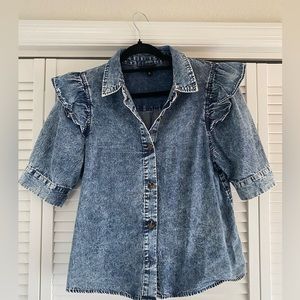 Denim Button Front Shirt